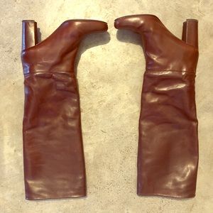 Stuart weitzman brown leather below the knee boots